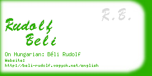 rudolf beli business card