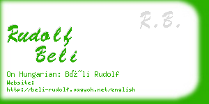 rudolf beli business card